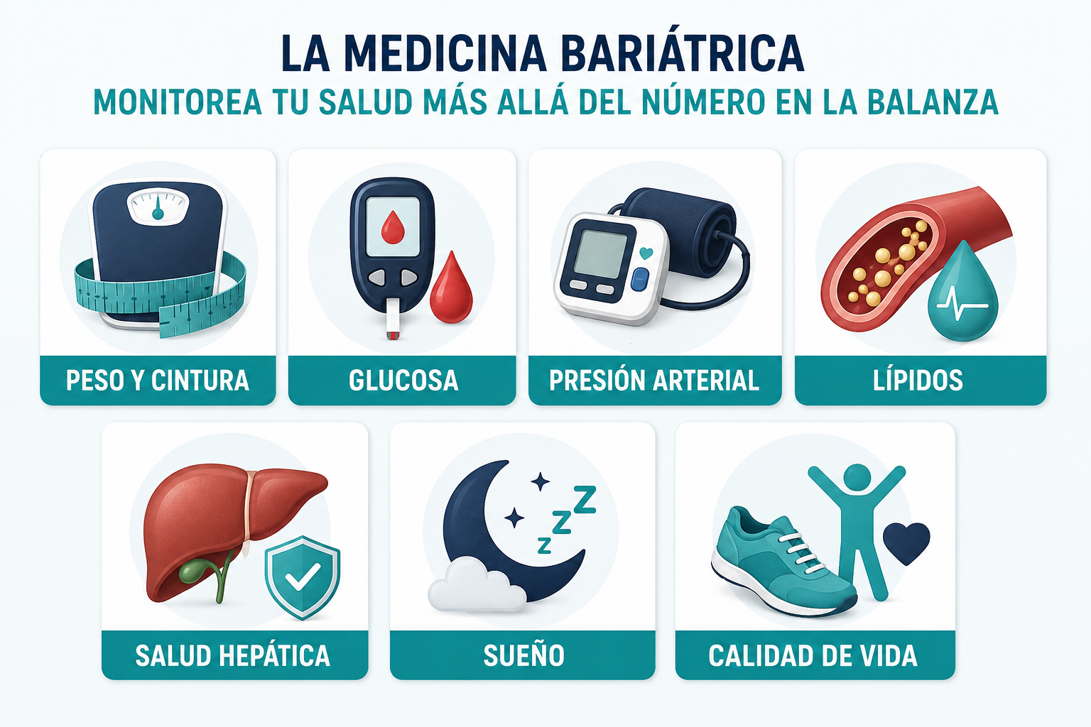 Indicadores metabólicos, funcionales y clínicos revisados durante el seguimiento bariátrico