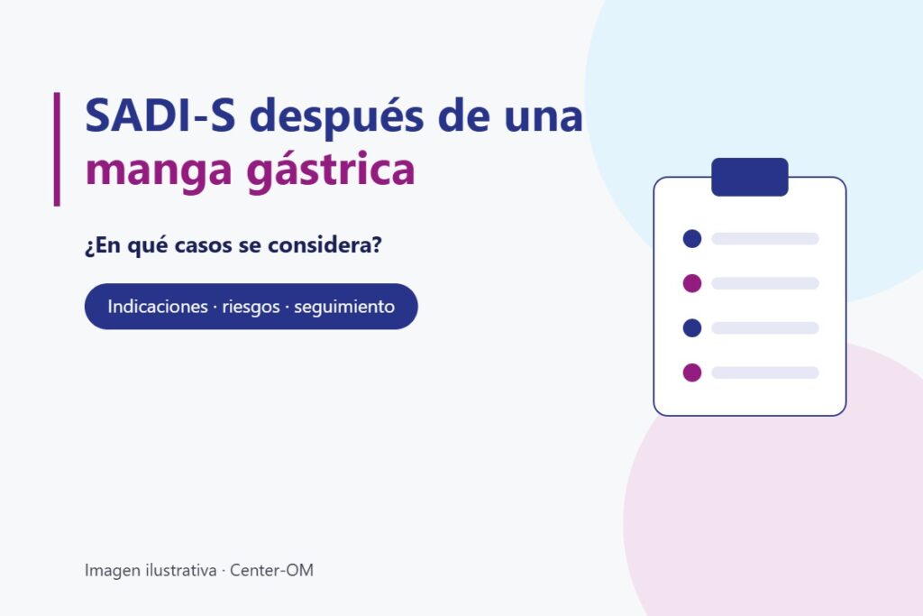 Ilustración con el título SADI-S después de una manga gástrica: ¿en qué casos se considera?